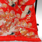 Kimono Uchikake Vermilion-Red FlyingCrane Plum Embroidery GoldLeaf SilverLeaf Japanese Traditional Clothing Japan