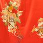 Kimono Vermilion Oxcart Plum Pine Folding Fan Japanese Traditional Clothing Japan